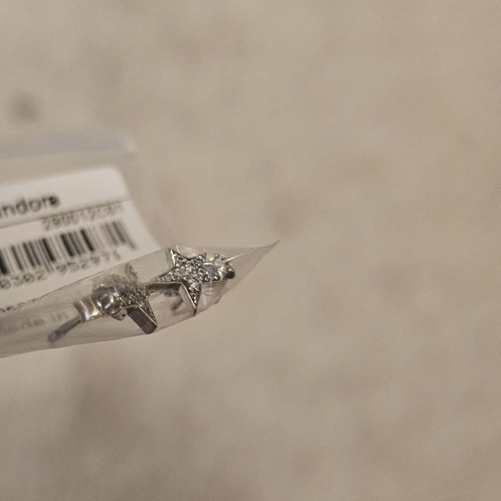 PANDORA Silver Star Earrings